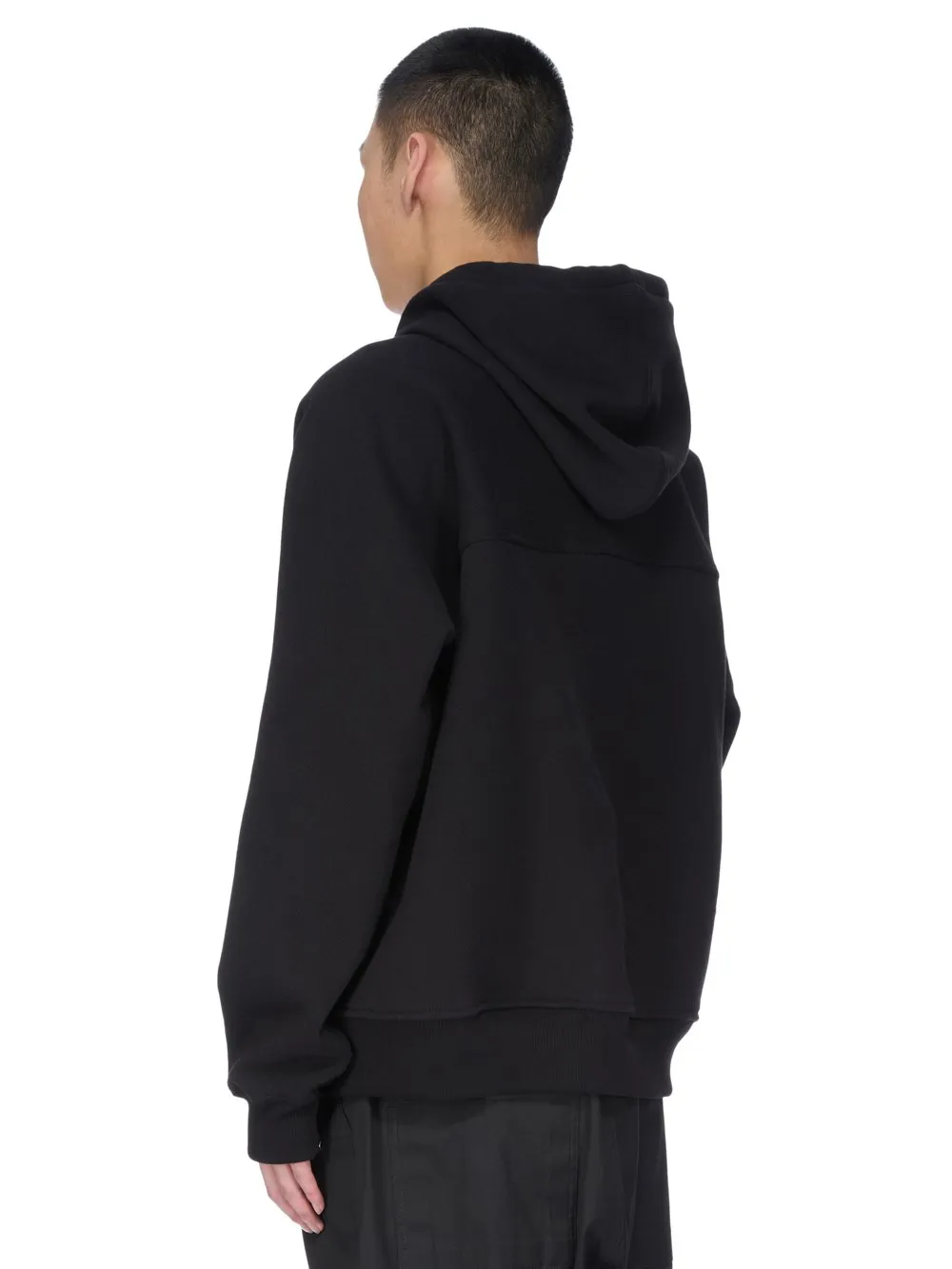Rick Owens Concordians Windbreaker In Black Compact Terry Jersey