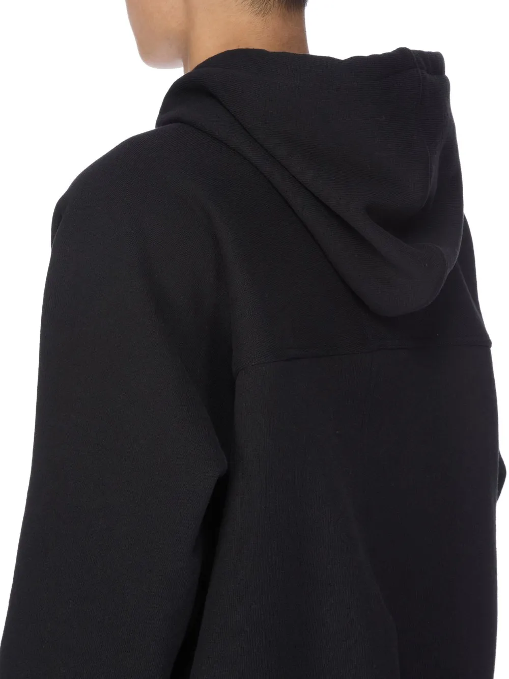 Rick Owens Concordians Windbreaker In Black Compact Terry Jersey