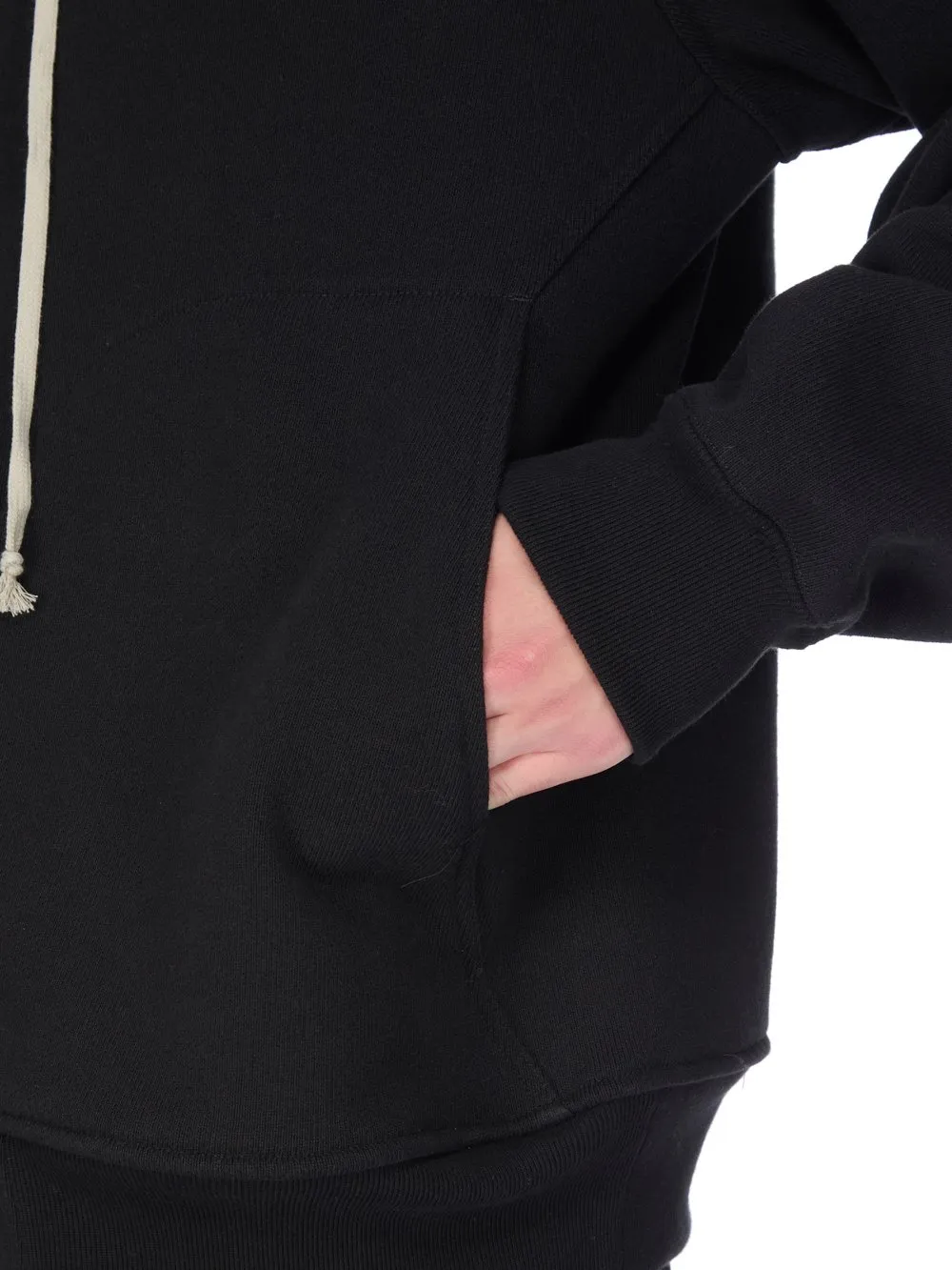 Rick Owens Concordians Windbreaker In Black Compact Terry Jersey