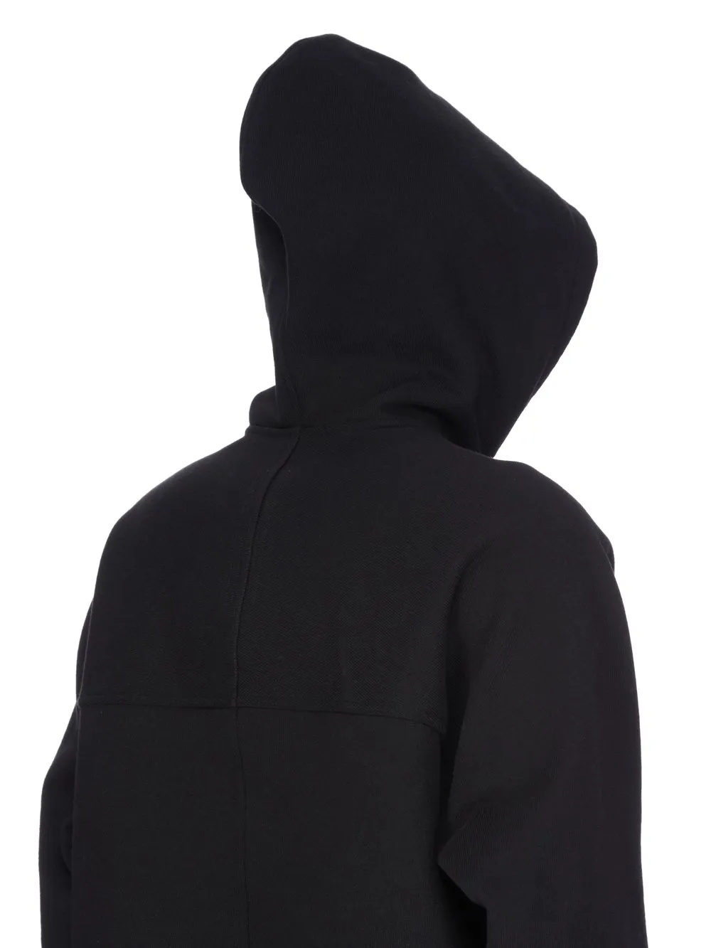 Rick Owens Concordians Windbreaker In Black Compact Terry Jersey