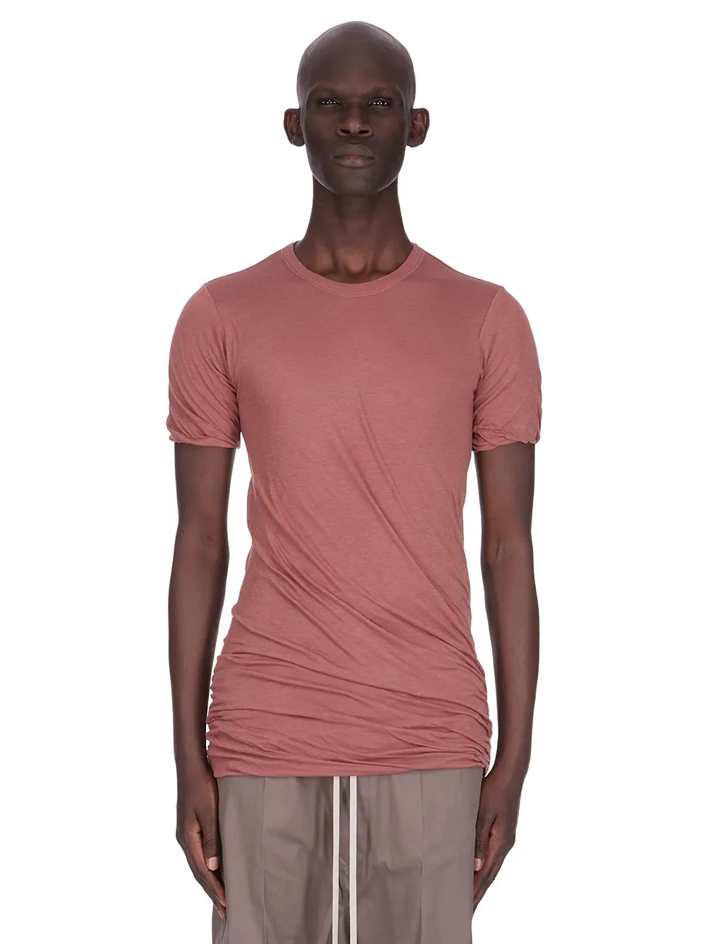 Rick Owens Concordians Double Ss T In Rosewood Unstable Cotton