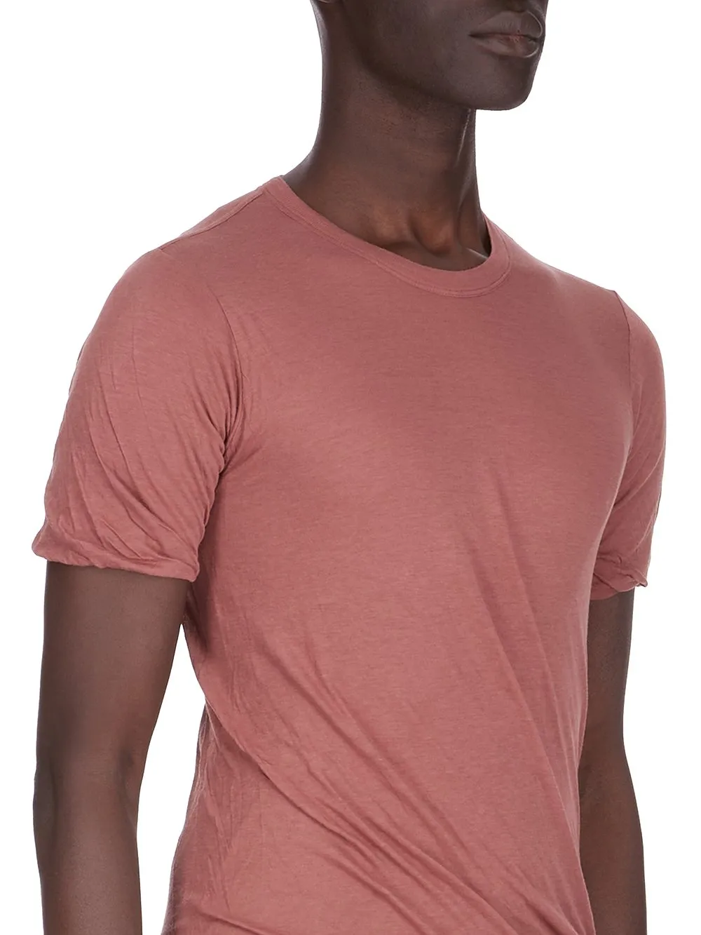 Rick Owens Concordians Double Ss T In Rosewood Unstable Cotton