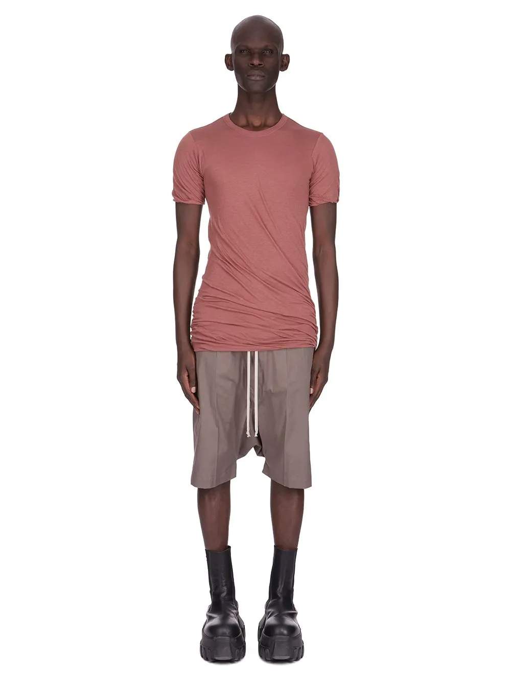 Rick Owens Concordians Double Ss T In Rosewood Unstable Cotton