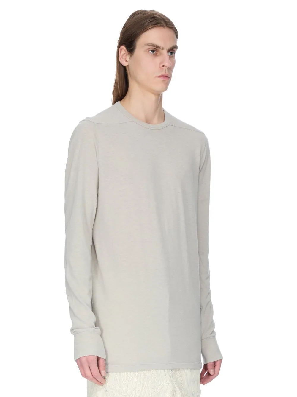 Rick Owens Concordians Level Ls T In Pearl Rainino Jersey