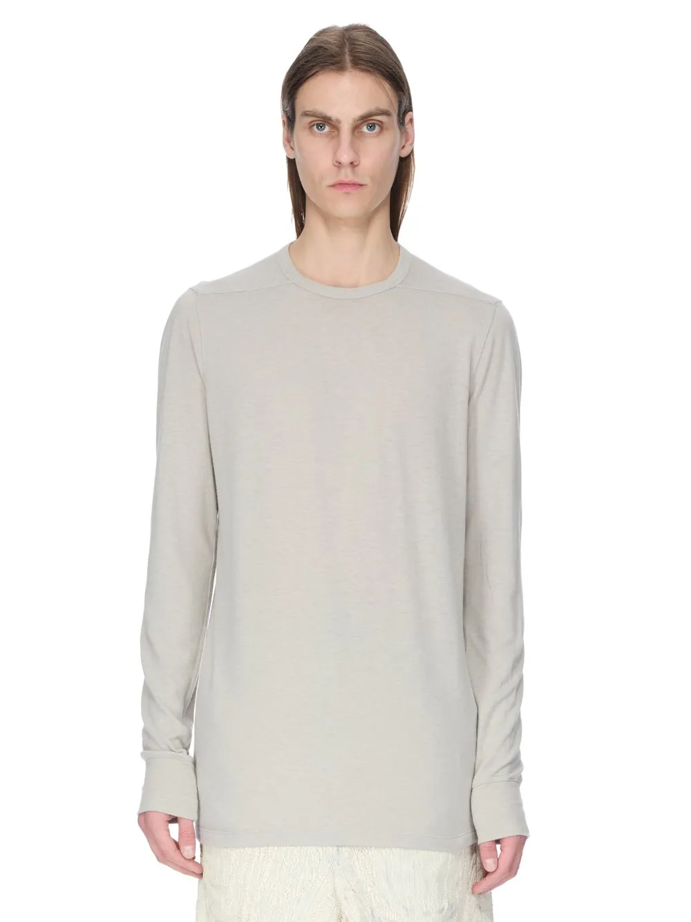 Rick Owens Concordians Level Ls T In Pearl Rainino Jersey