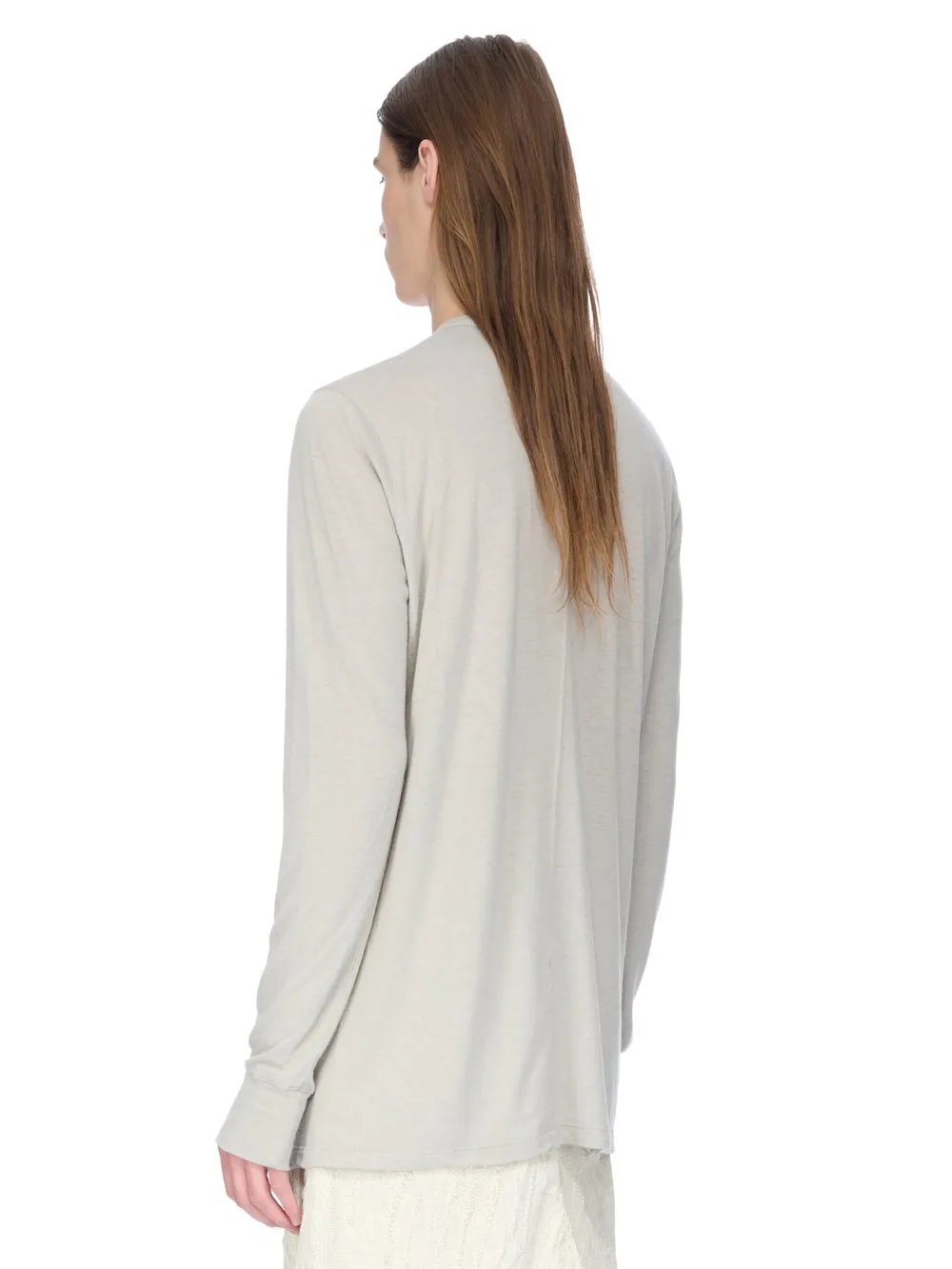 Rick Owens Concordians Level Ls T In Pearl Rainino Jersey