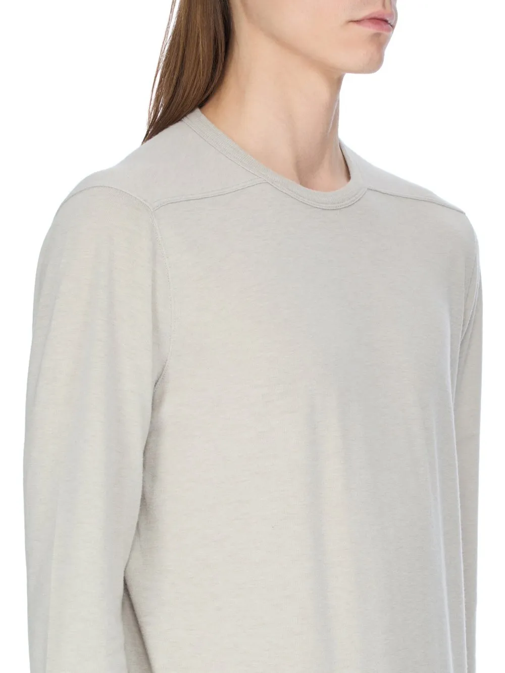Rick Owens Concordians Level Ls T In Pearl Rainino Jersey