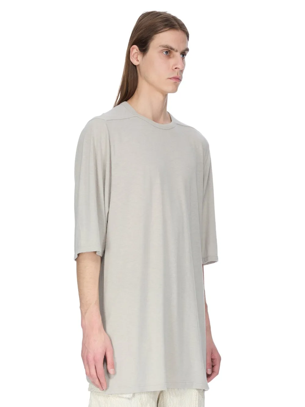 Rick Owens Concordians Jumbo Ss T In Pearl Rainino Jersey