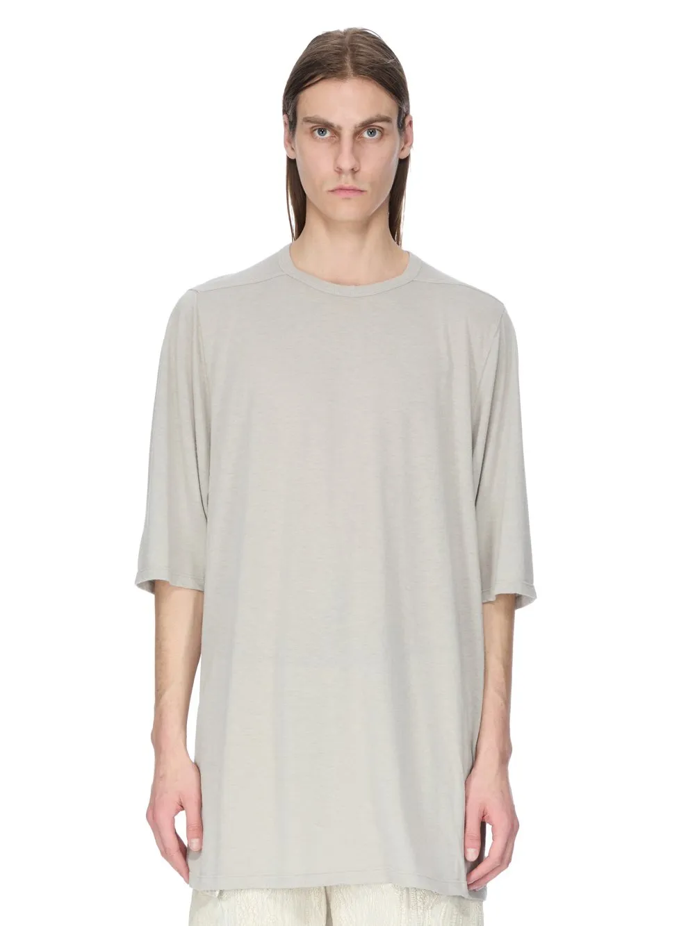 Rick Owens Concordians Jumbo Ss T In Pearl Rainino Jersey