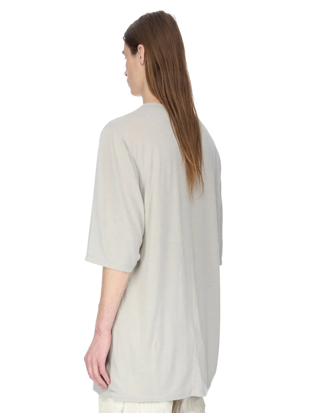 Rick Owens Concordians Jumbo Ss T In Pearl Rainino Jersey