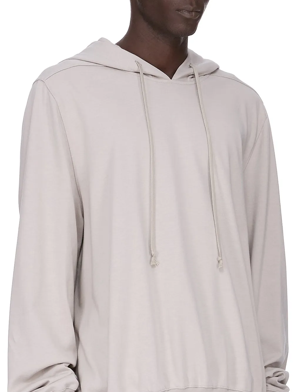 Rick Owens Concordians Hoodie In Pearl Heavy Jersey