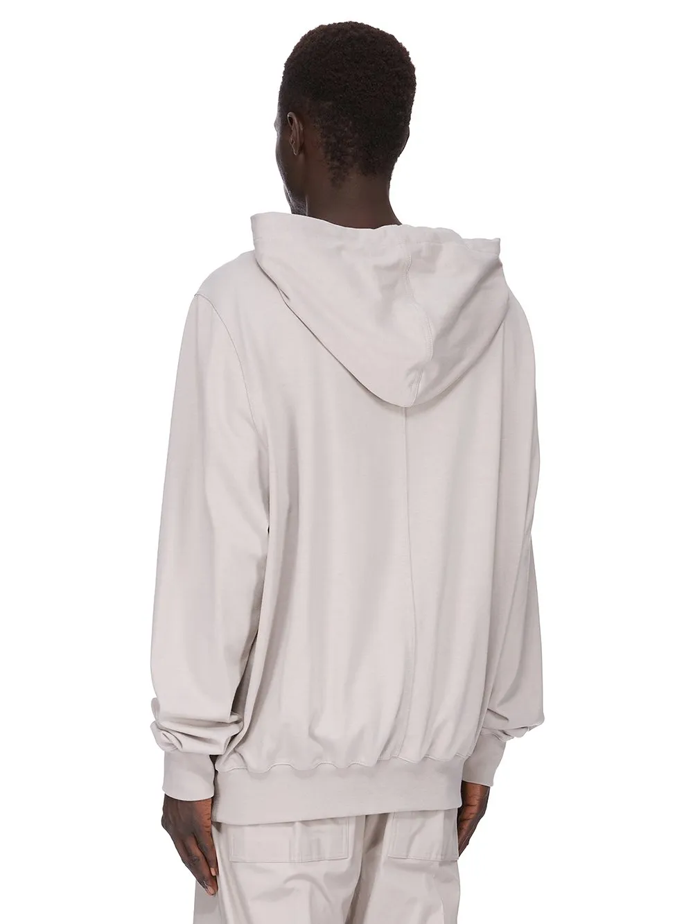 Rick Owens Concordians Hoodie In Pearl Heavy Jersey