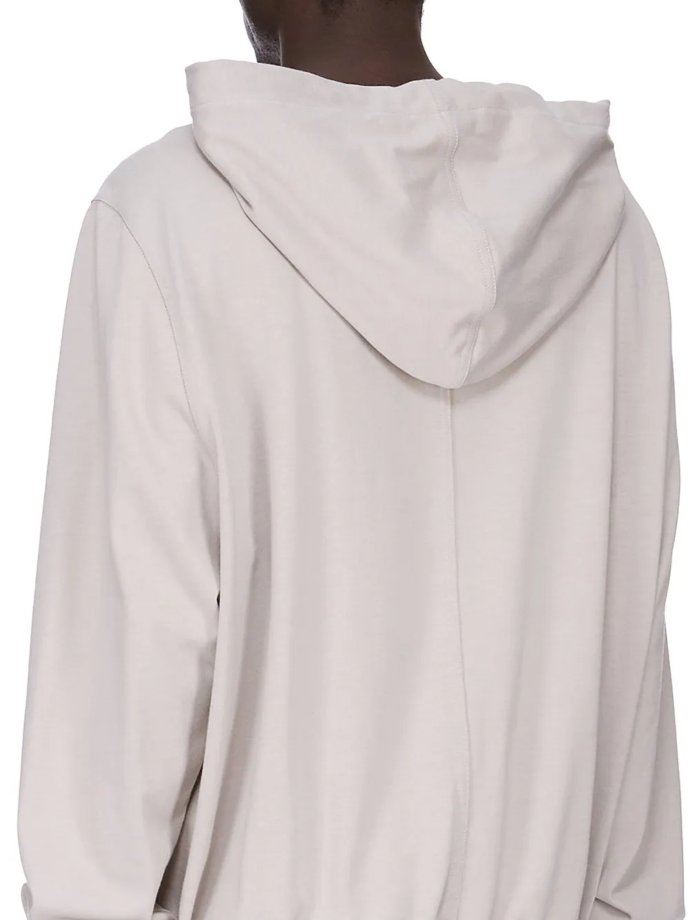 Rick Owens Concordians Hoodie In Pearl Heavy Jersey