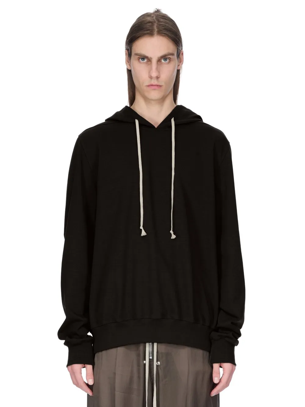Rick Owens Concordians Hoodie In Black Heavy Jersey