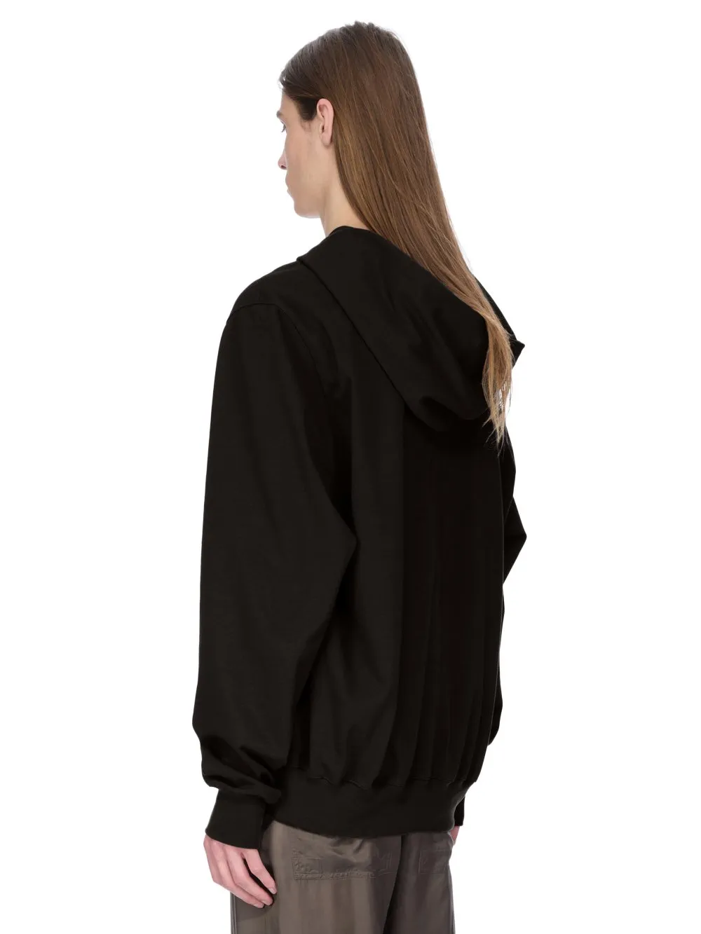 Rick Owens Concordians Hoodie In Black Heavy Jersey