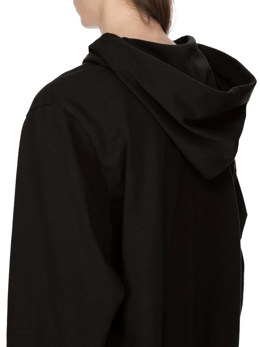 Rick Owens Concordians Hoodie In Black Heavy Jersey