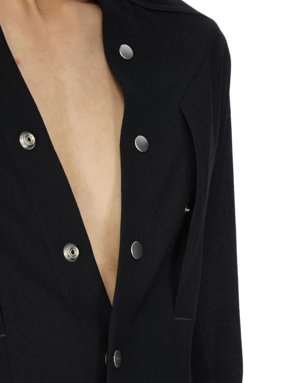 Rick Owens Concordians Larry Fogpocket Shirt In Black Wool Sable