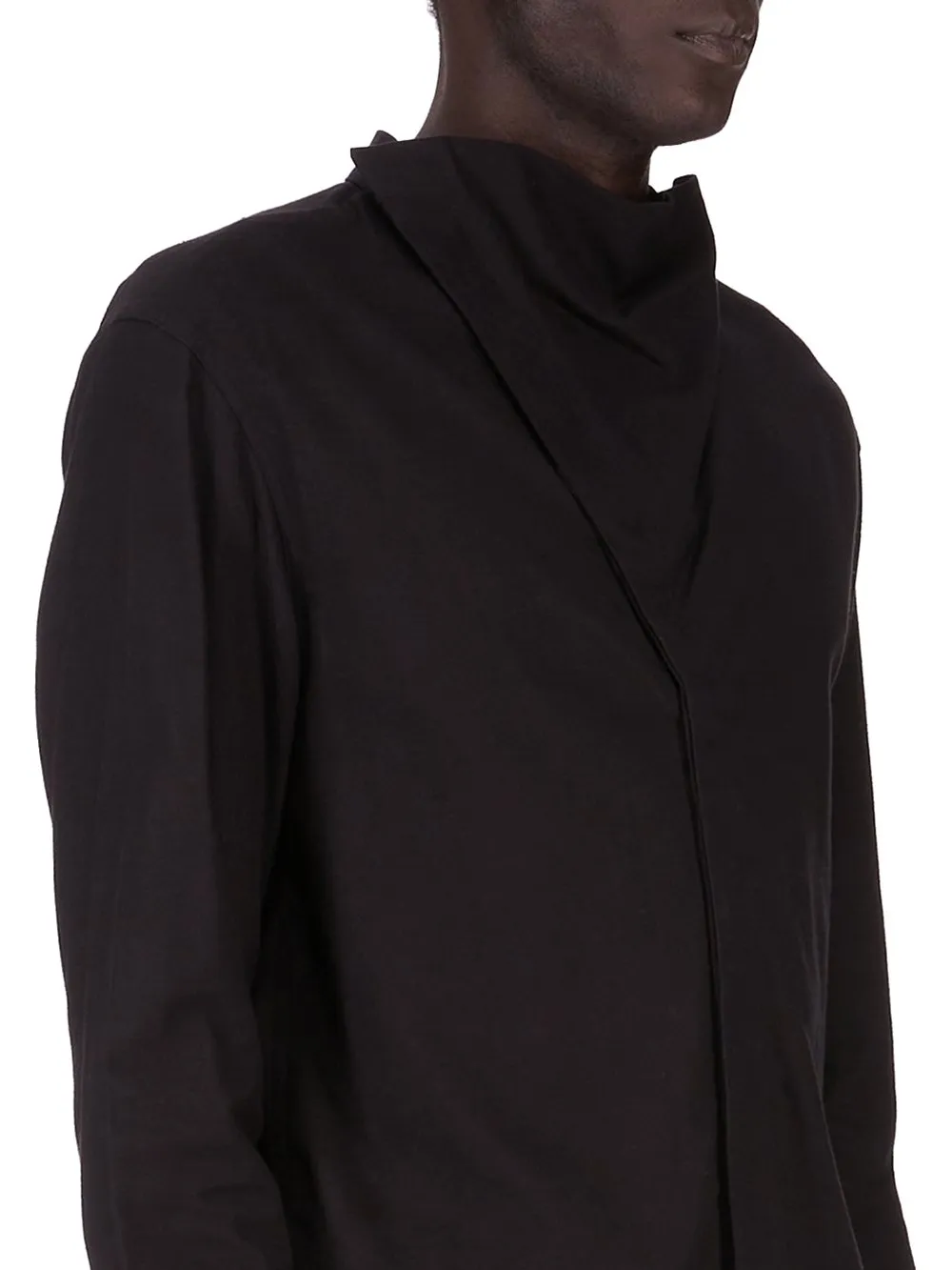 Rick Owens Concordians Island Shirt In Black Wool Flannel
