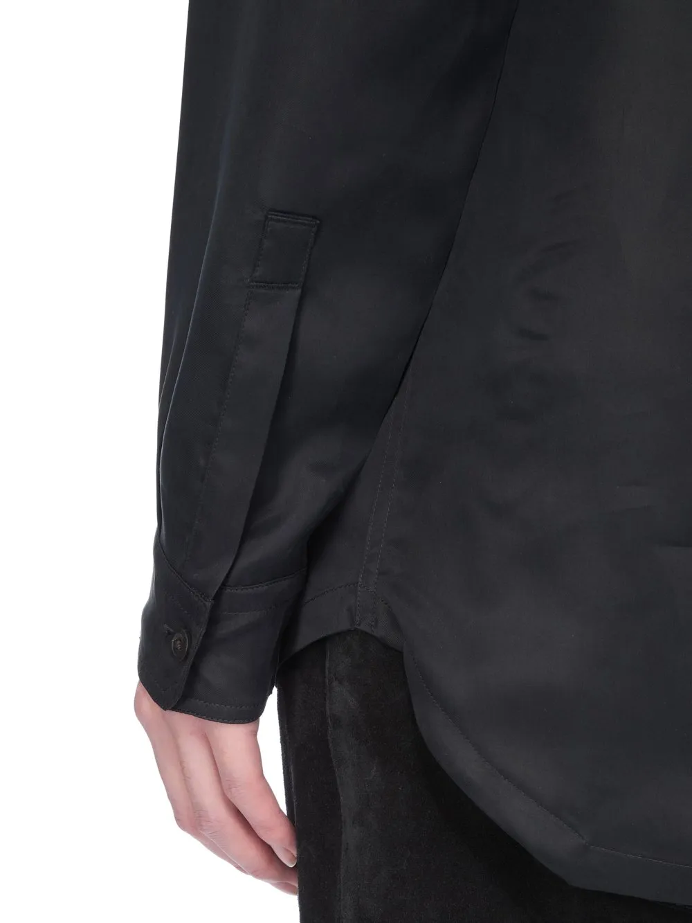 Rick Owens Concordians Island Shirt In Black Washed Cupro