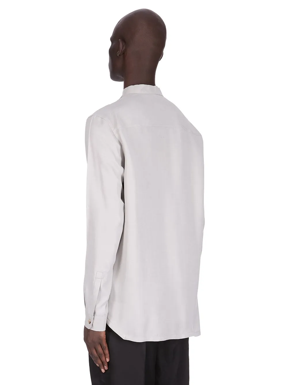 Rick Owens Concordians Island Shirt In Pearl Washed Cupro