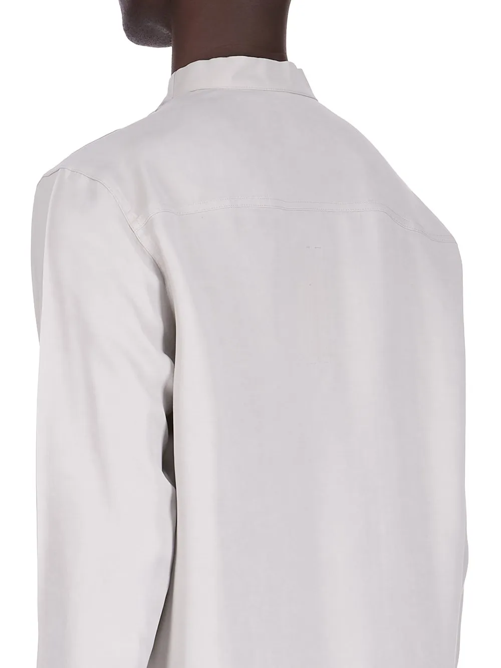 Rick Owens Concordians Island Shirt In Pearl Washed Cupro