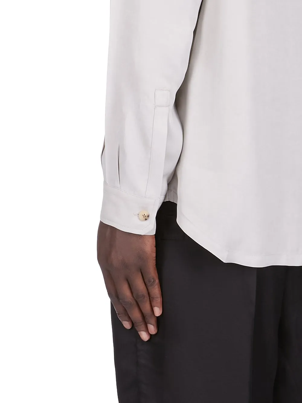 Rick Owens Concordians Island Shirt In Pearl Washed Cupro
