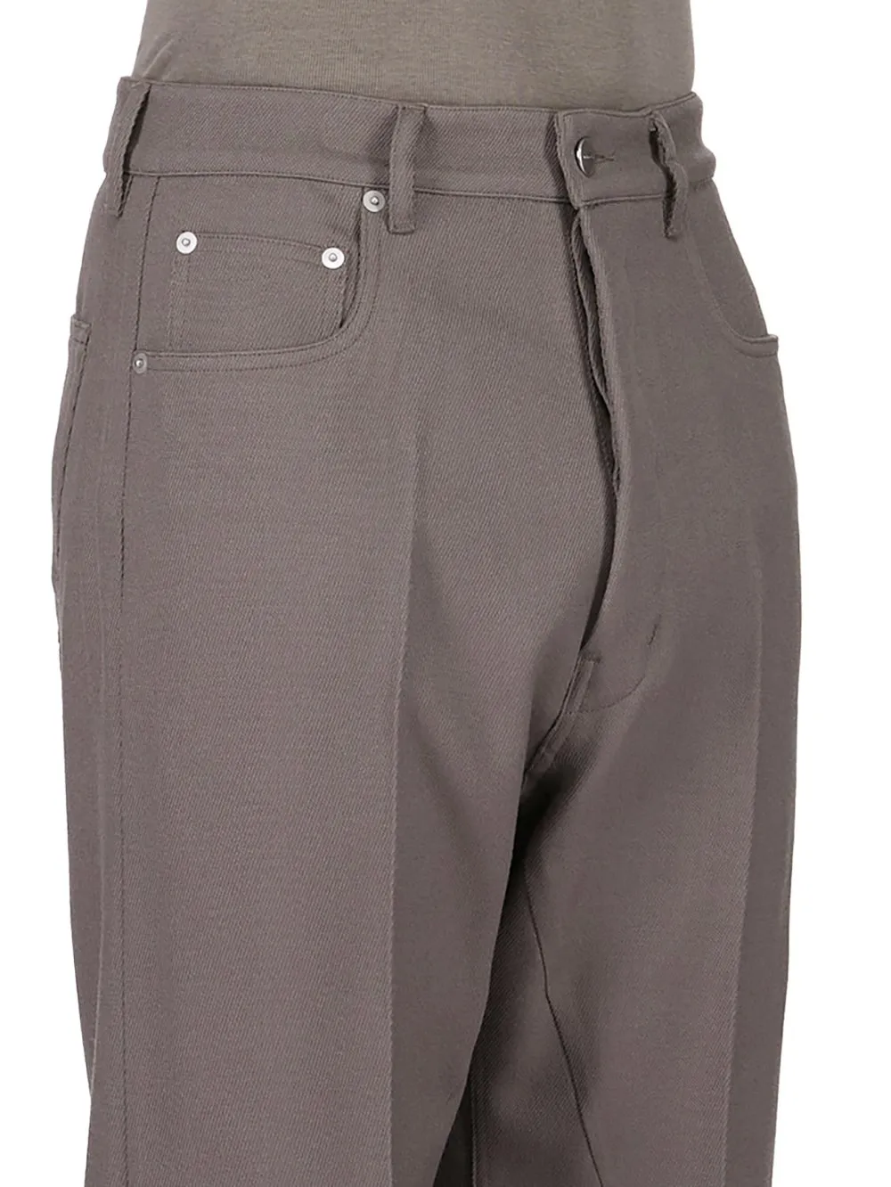 Rick Owens Concordians Runway Geth Jeans In Dust Wool Drill.