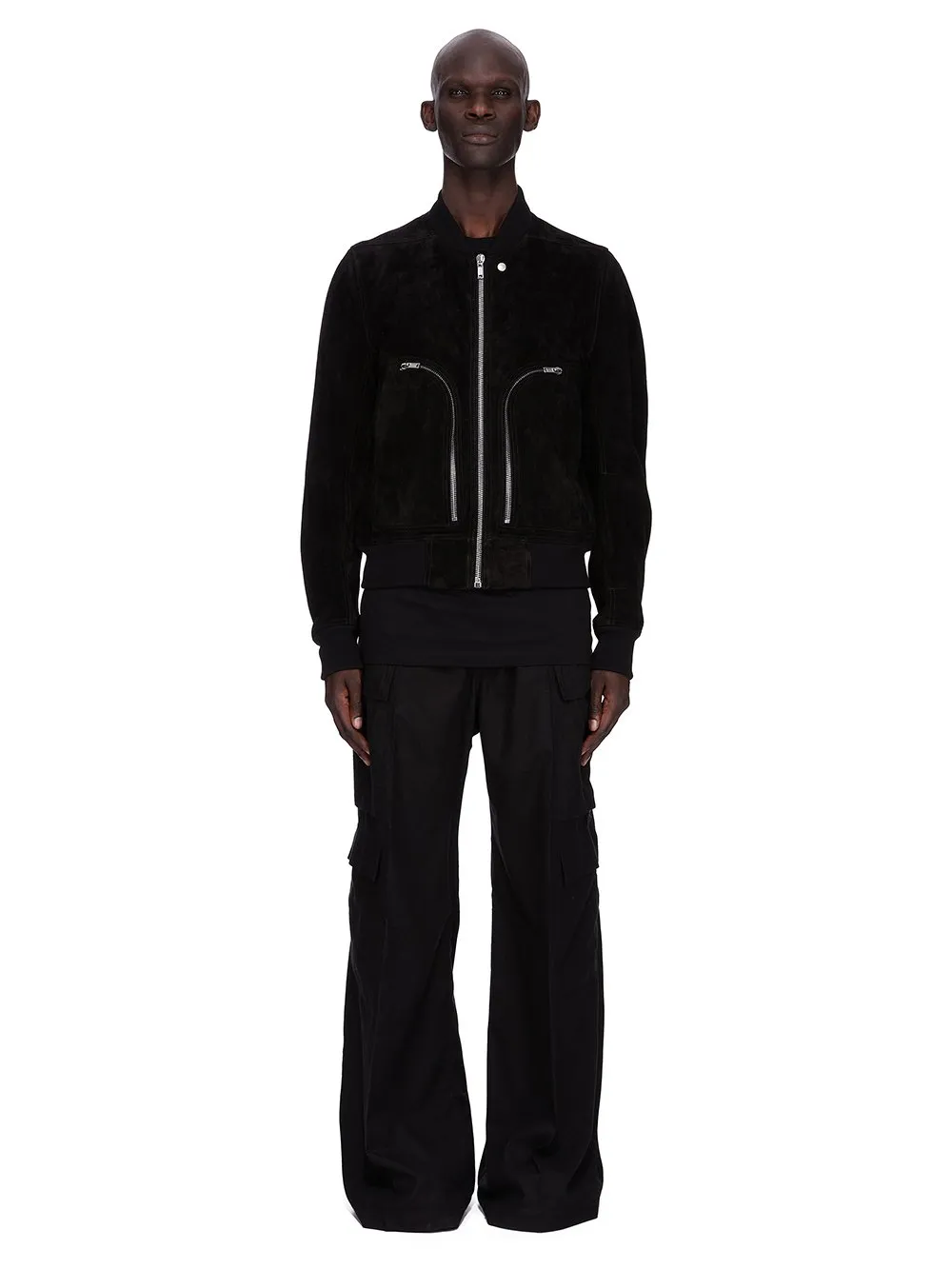 Rick Owens Concordians Cargobelas In Black Wool Flannel