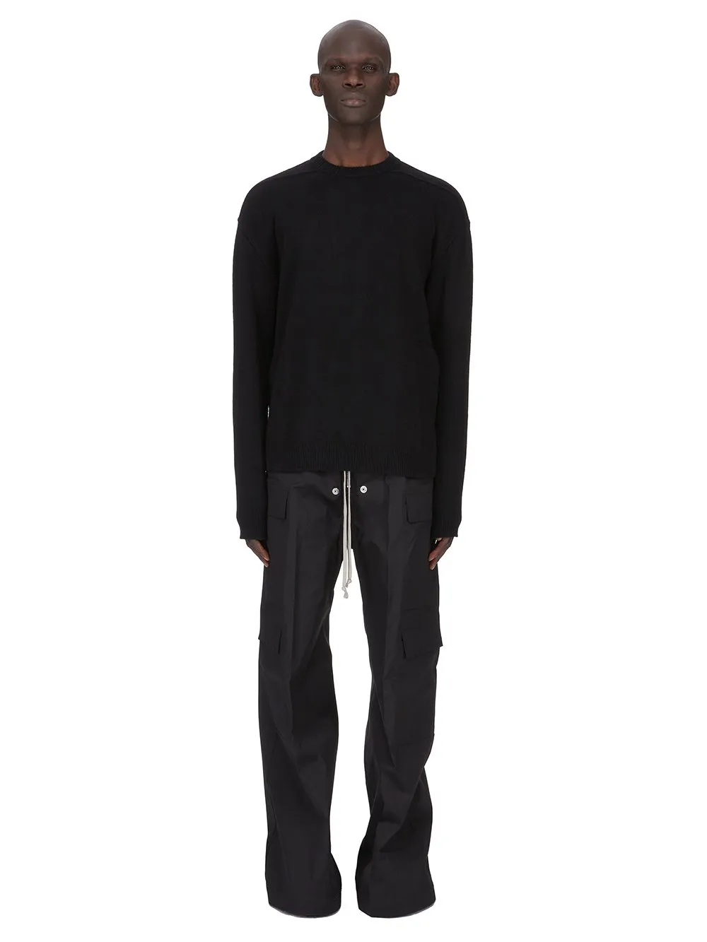 Rick Owens Concordians Cargobelas In Black Heavy Cotton Poplin
