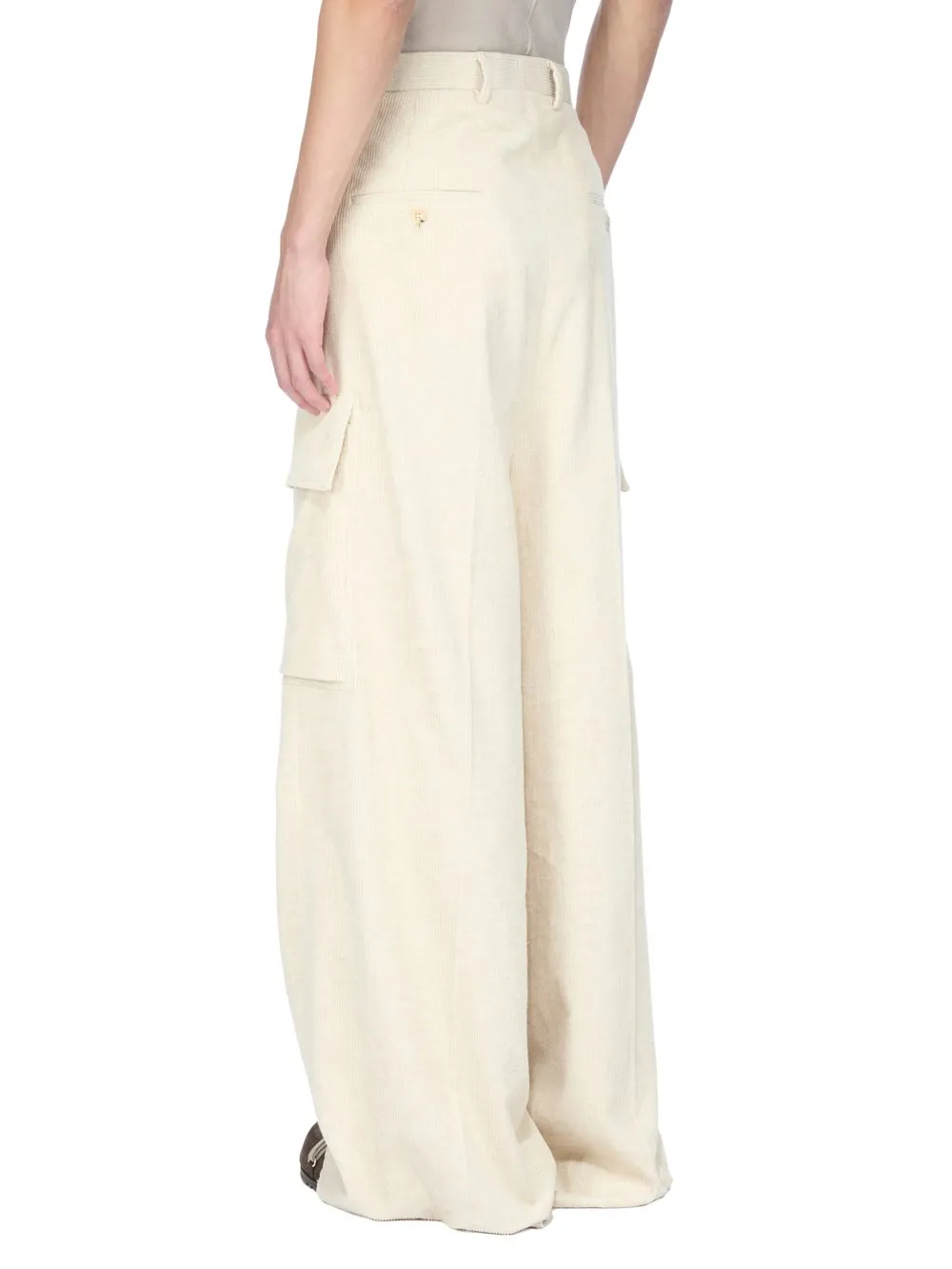 Rick Owens Concordians Firbanks In Natural Linen Corduroy
