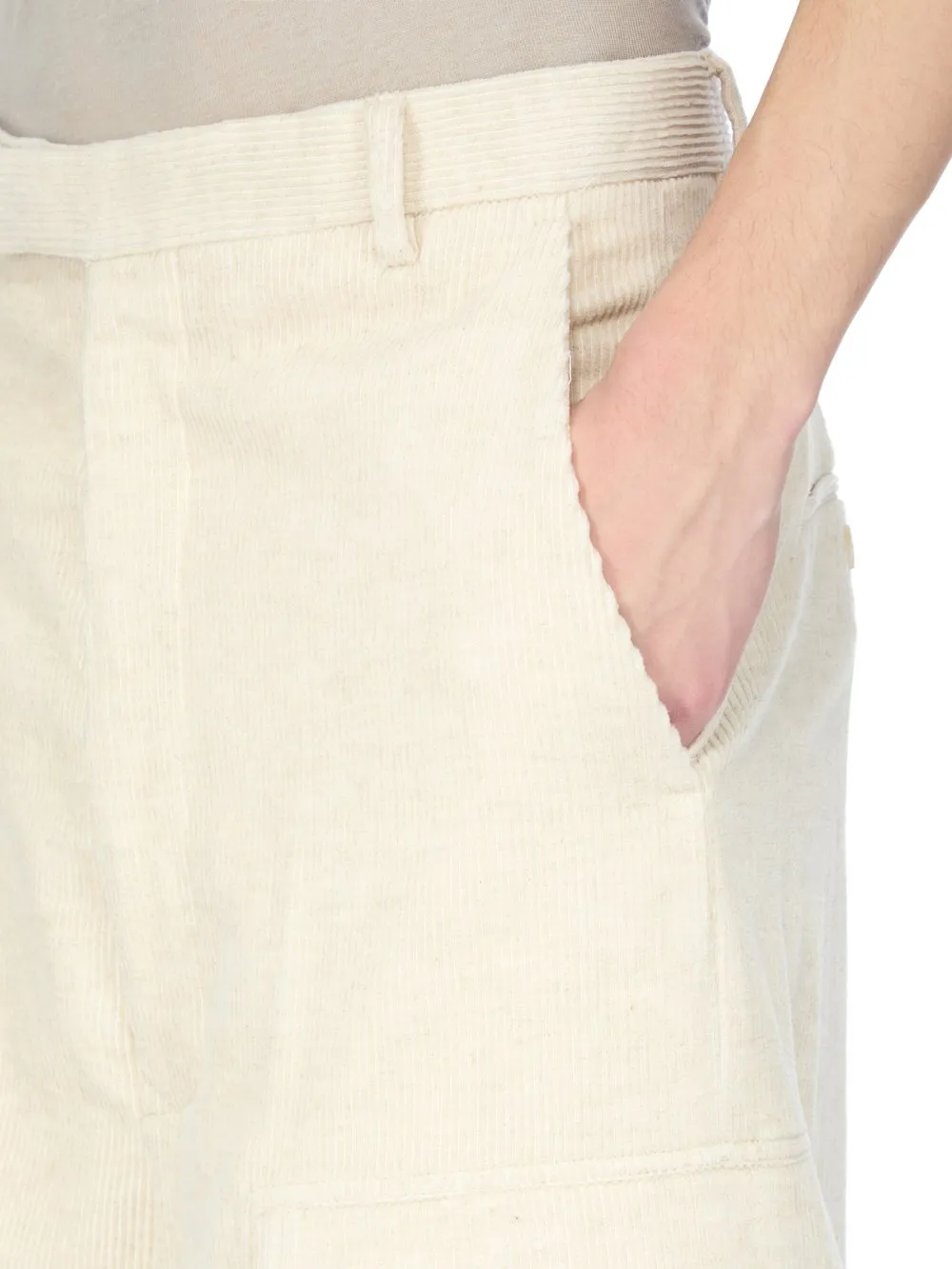 Rick Owens Concordians Firbanks In Natural Linen Corduroy