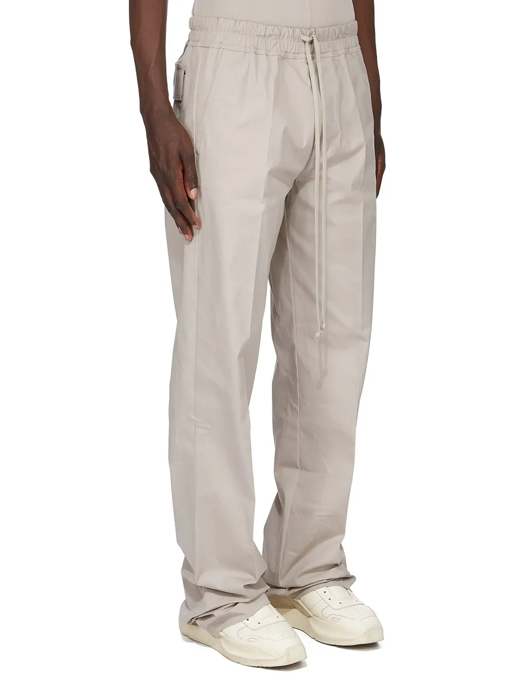 Rick Owens Concordians Dietrich Drawstring In Pearl Heavy Cotton Poplin