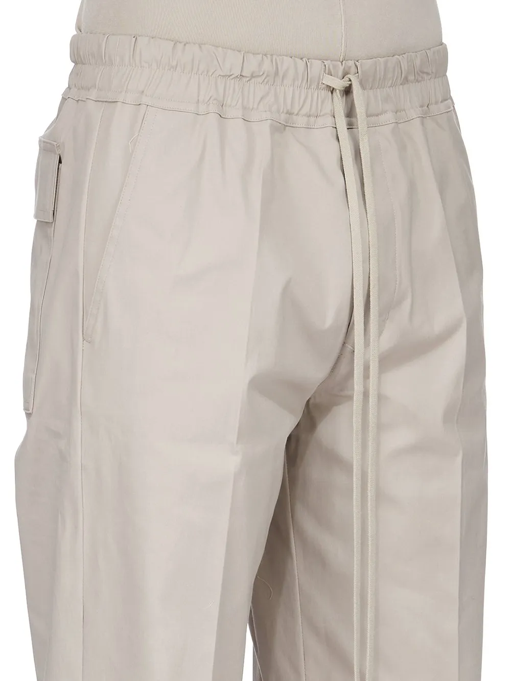 Rick Owens Concordians Dietrich Drawstring In Pearl Heavy Cotton Poplin