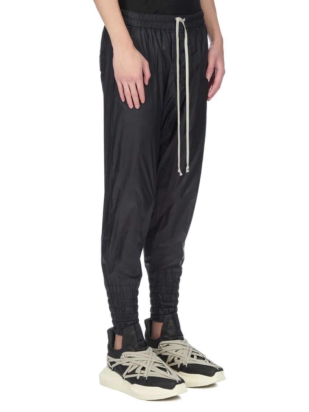 Rick Owens Concordians Drawstring Cuffed In Black Light Nylon
