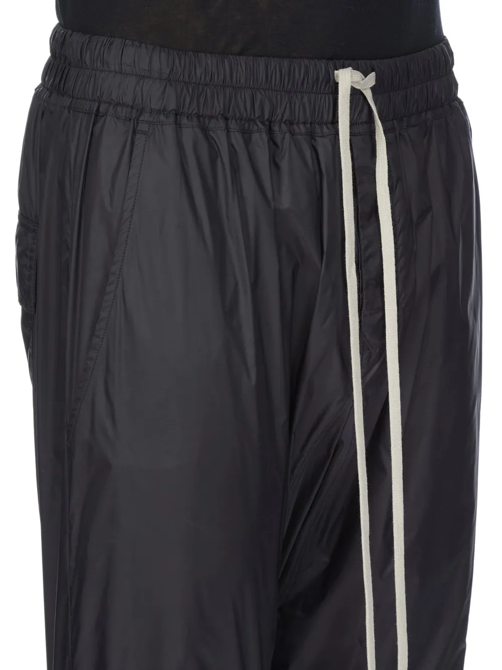 Rick Owens Concordians Drawstring Cuffed In Black Light Nylon
