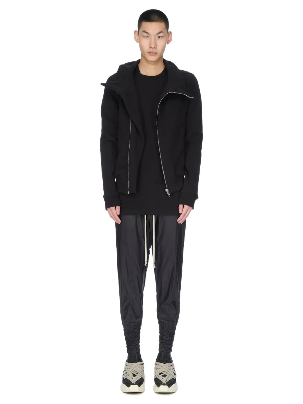 Rick Owens Concordians Drawstring Cuffed In Black Light Nylon