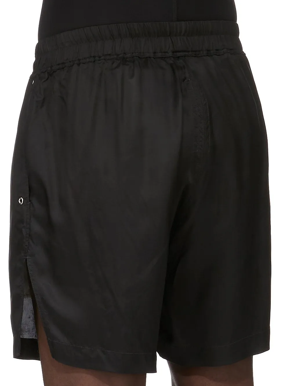 Rick Owens Concordians Bela Boxers In Black Cupro Twill