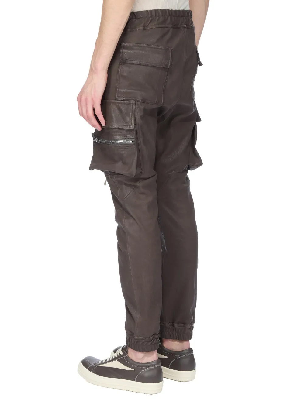 Rick Owens Concordians Mastodon Megacargo In Darkdust Stretch Lamb Leather