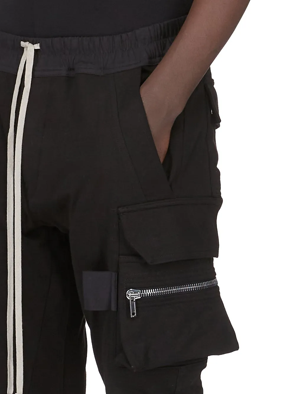 Rick Owens Concordians Mastodon Megacargo In Black Heavy Jersey
