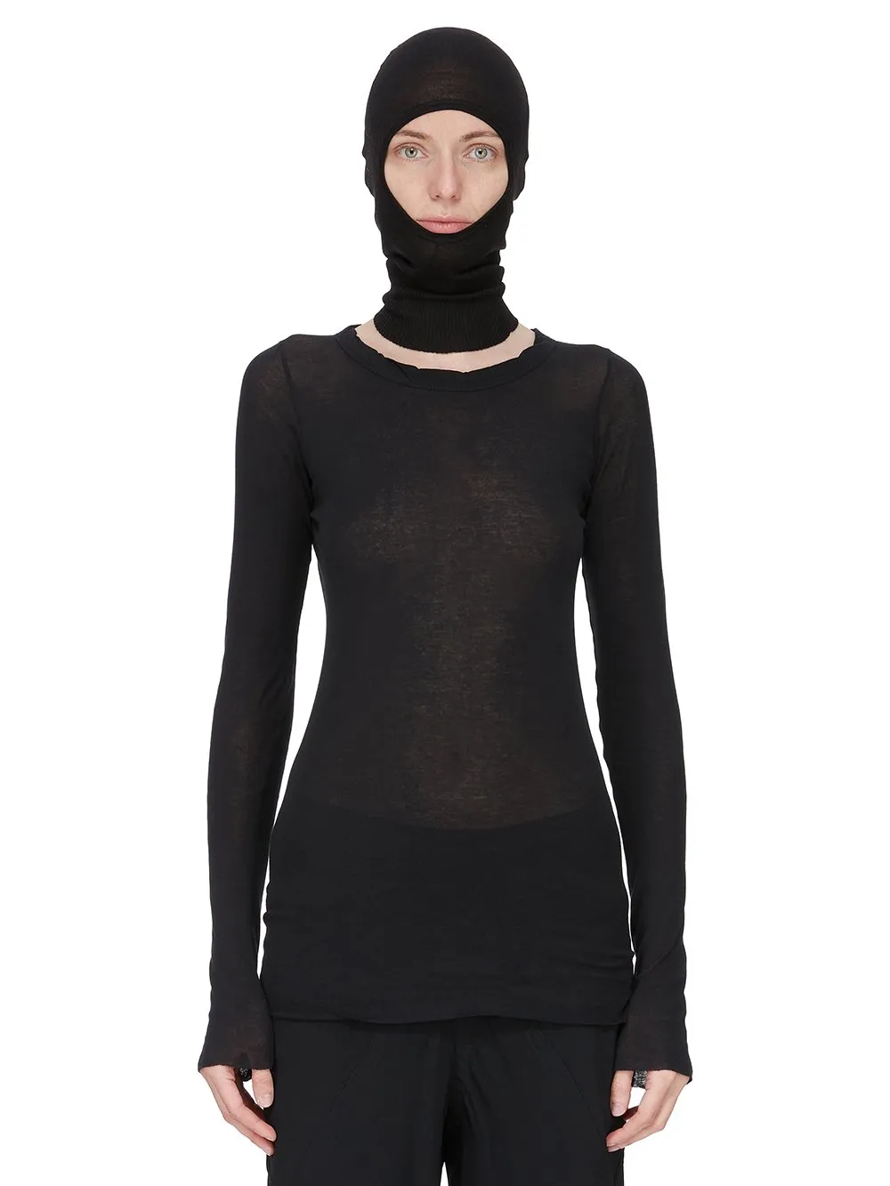 Rick Owens Concordians Skull In Black Lightweight Rasato Knit