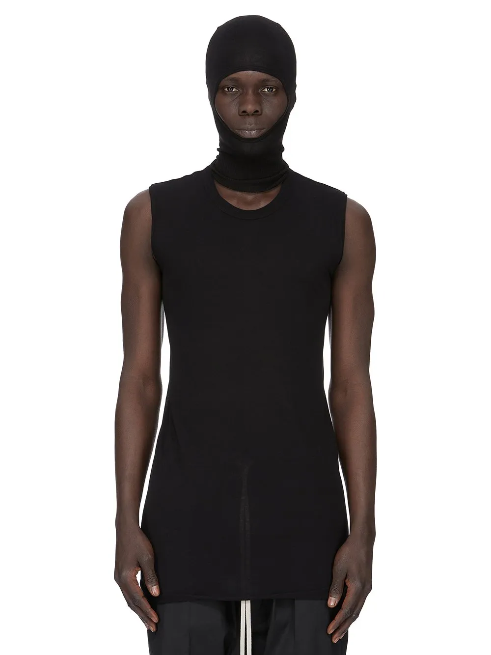 Rick Owens Concordians Skull In Black Lightweight Rasato Knit