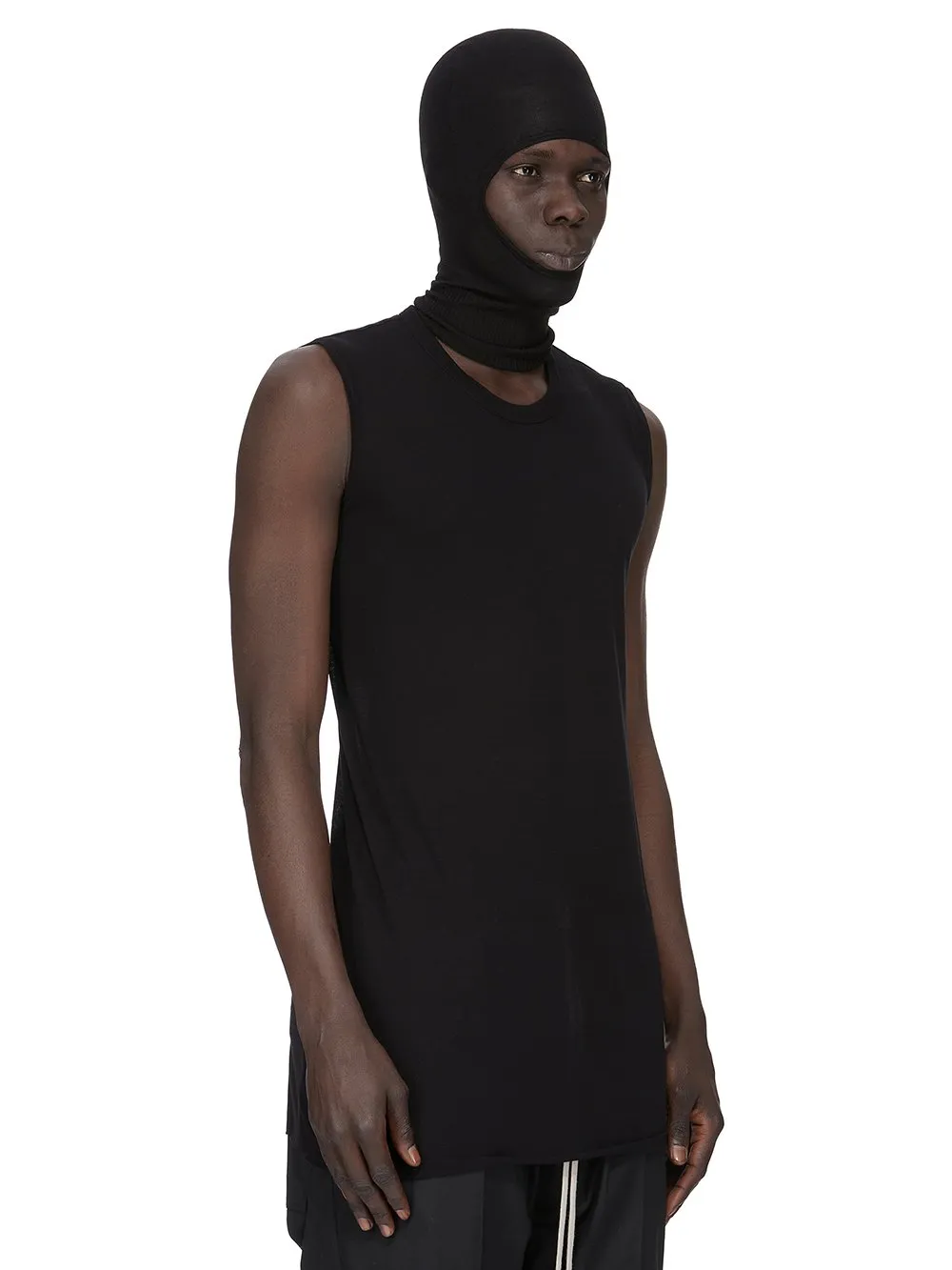 Rick Owens Concordians Skull In Black Lightweight Rasato Knit