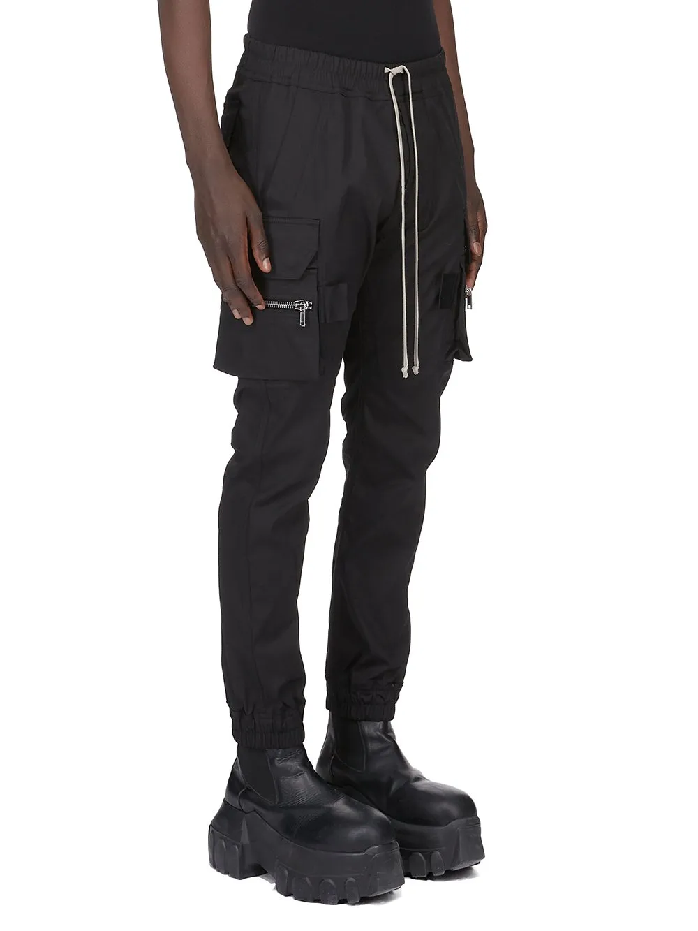 Rick Owens Concordians Mastodon Megacargo In Black Heavy Cotton Poplin