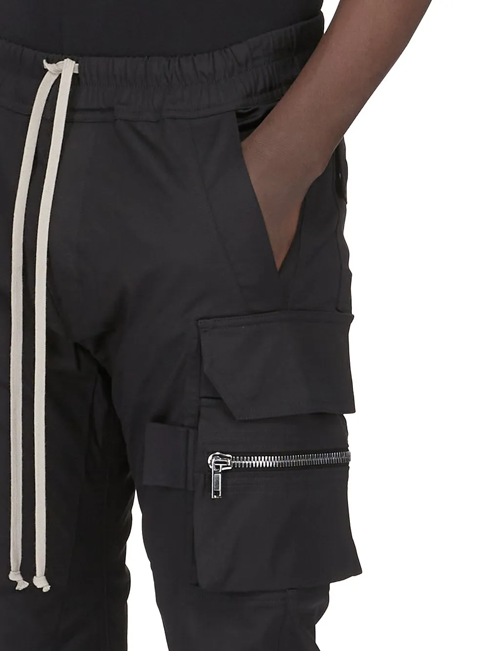 Rick Owens Concordians Mastodon Megacargo In Black Heavy Cotton Poplin