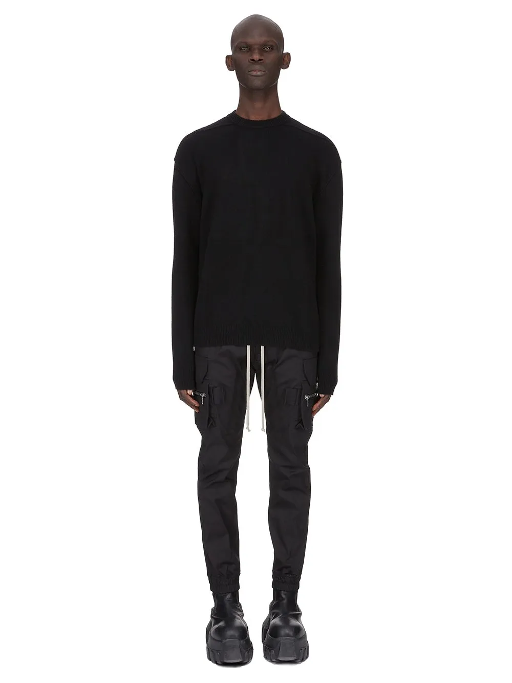 Rick Owens Concordians Mastodon Megacargo In Black Heavy Cotton Poplin
