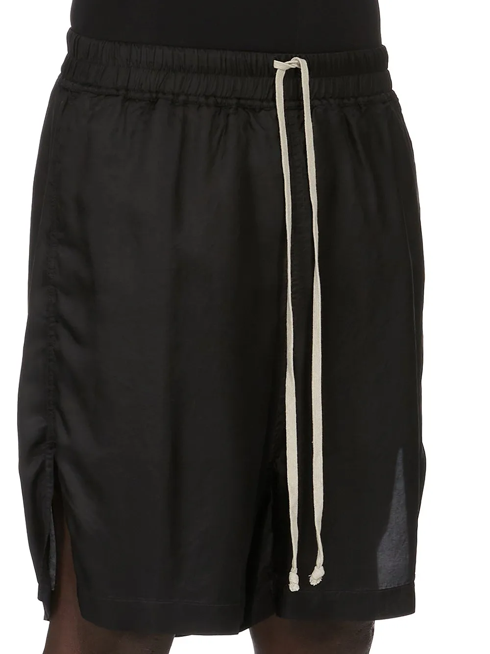 Rick Owens Concordians Boxers In Black Cupro Twill