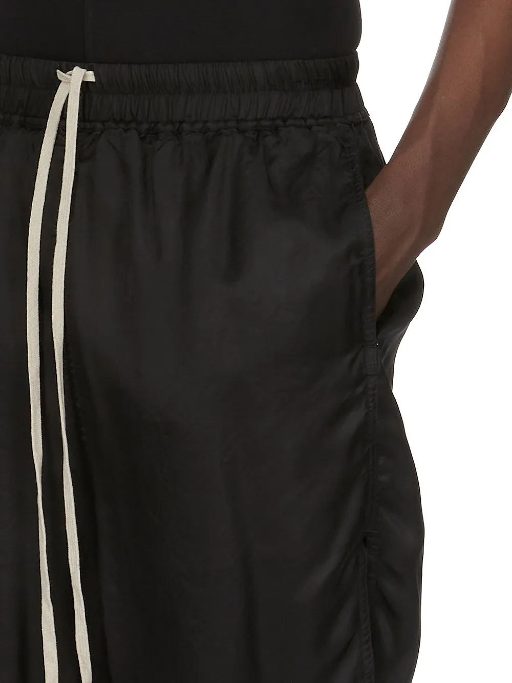 Rick Owens Concordians Boxers In Black Cupro Twill