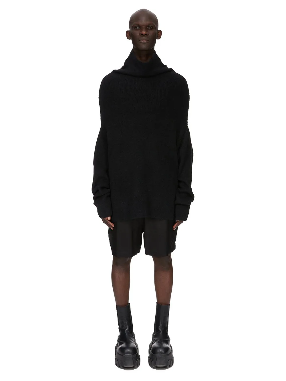 Rick Owens Concordians Boxers In Black Cupro Twill