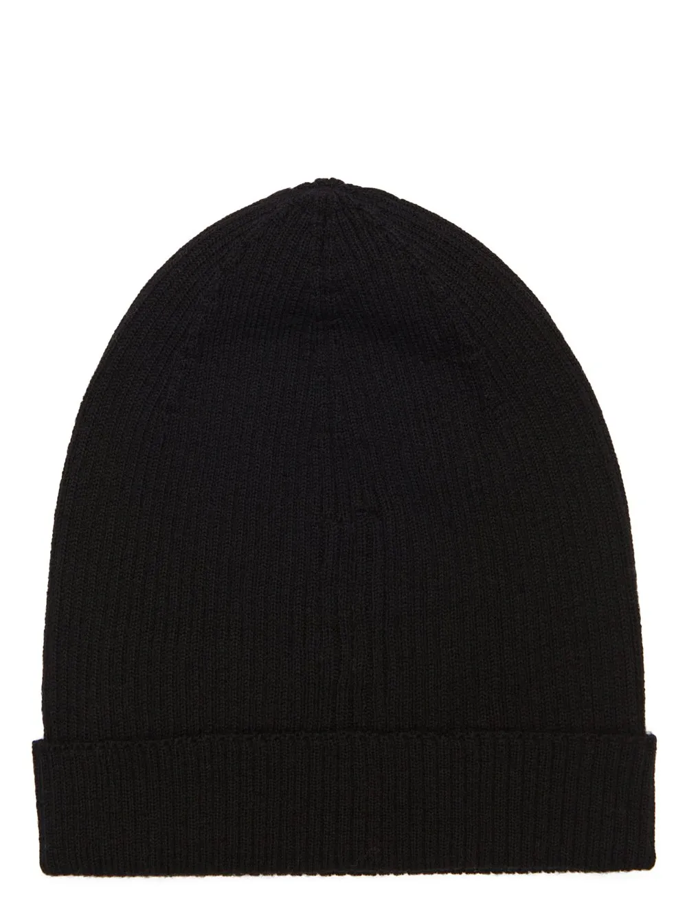 Rick Owens Concordians Ribbed Beanie In Black Ribbed Knit