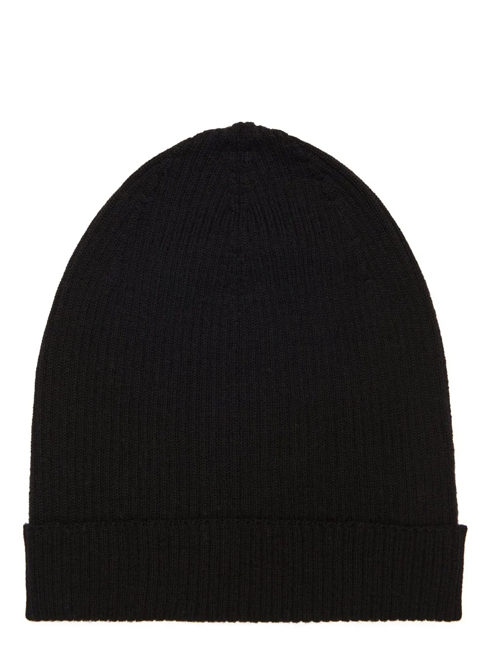 Rick Owens Concordians Ribbed Beanie In Black Ribbed Knit